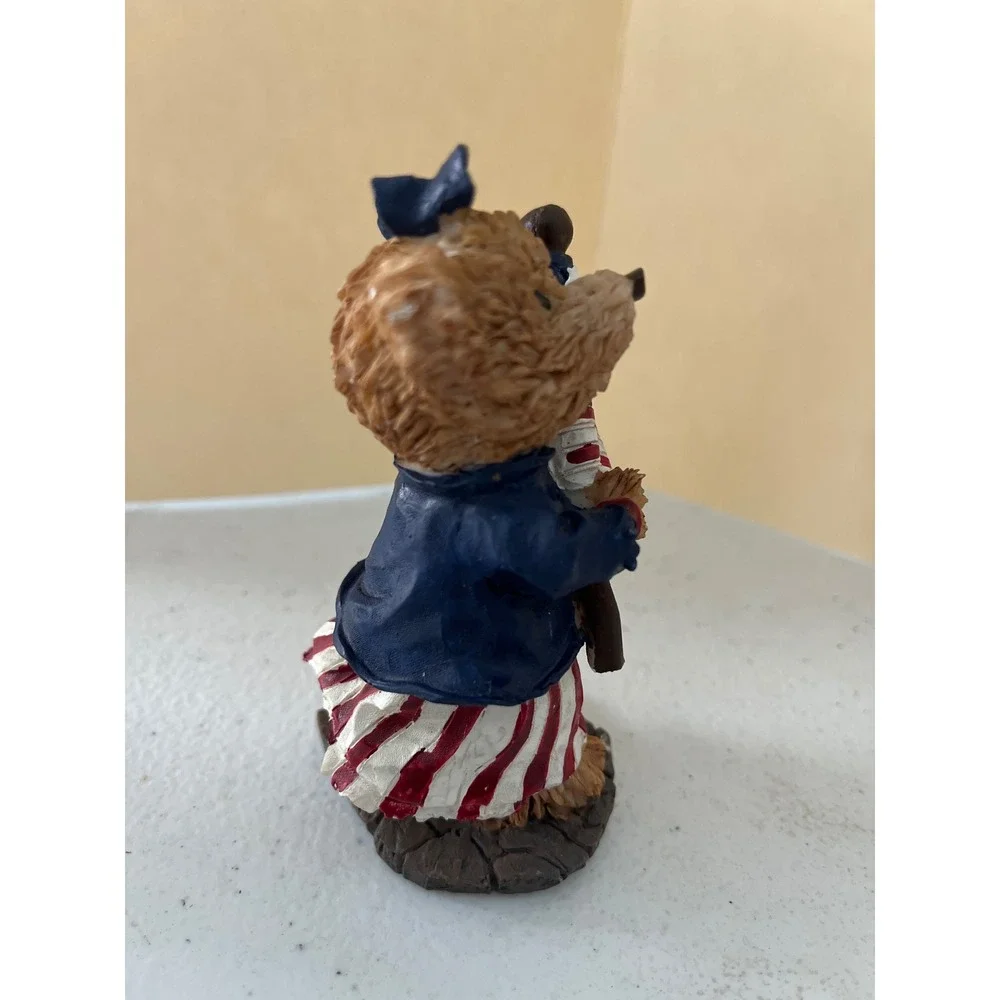Bears Patriotic Teddy Bear Figurine American Flag Americana Decor 3.5 Inch